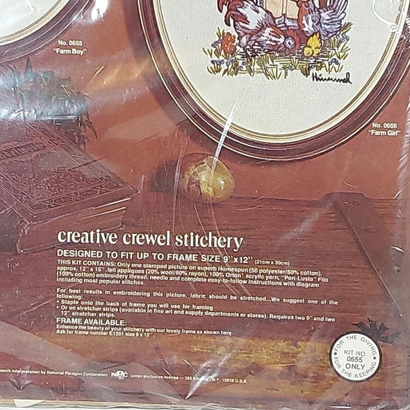 Vtg Paragon Needlecraft Exquisite Hummel Stitchery Embroidery Kit Farm Boy 0655 - Picture 5 of 9